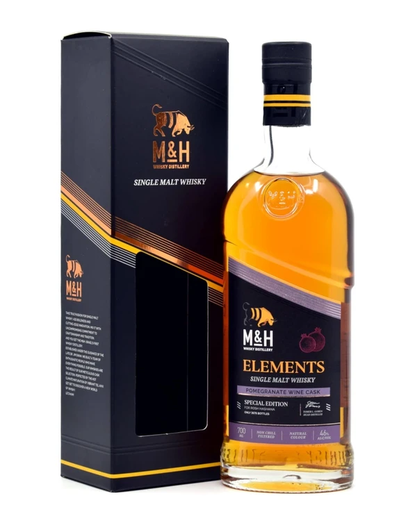 M&H Whisky Distilery M&h Elements Pomegranate Wine Cask Single Malt