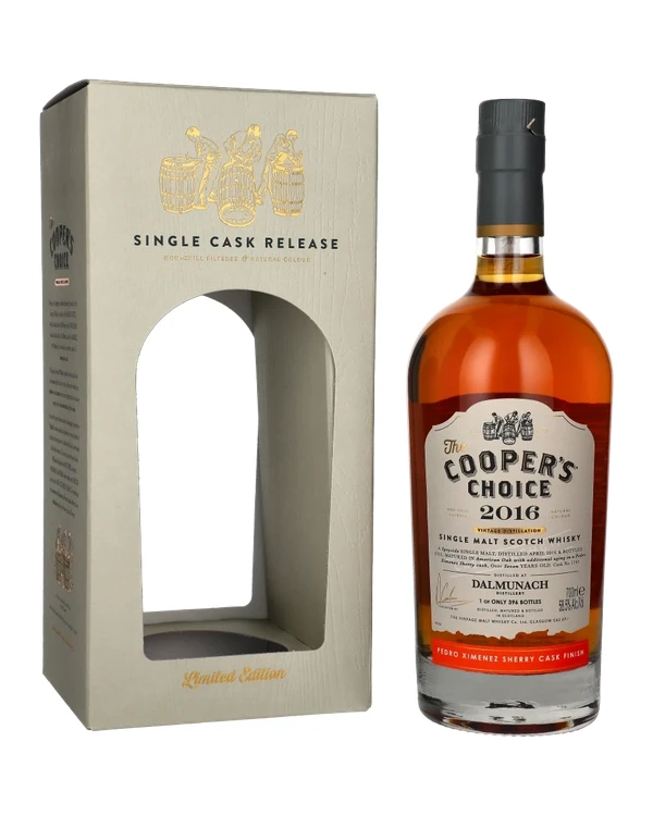 Coopers Choice 7 YO Dalmunach 2016 Pedro Ximenez Sherry Cask Finish