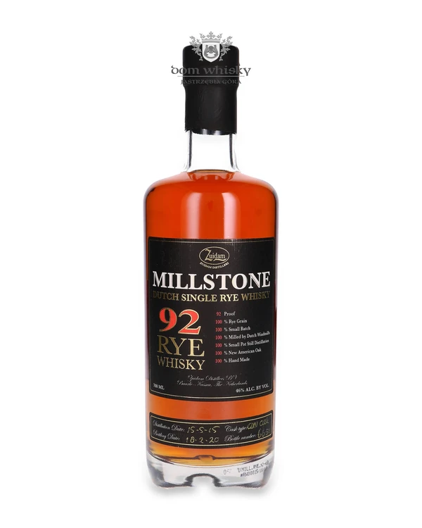 Zuidam Distillers Millstone 92 Dutch Single Rye Whisky (D.2015, B.2020)