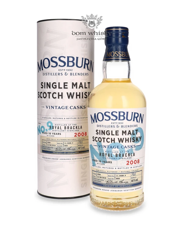 Royal Brackla 10 YO (D.2008, B.2018) Mossburn Vintage Cask No. 9