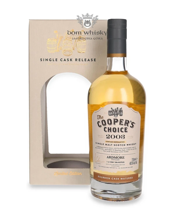 Ardmore 17 YO (D.2003, B.2021) Bourbon Cask Matured, The Cooper’s Choice