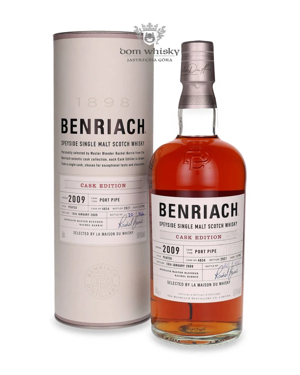 Benriach 12 YO 2009 Cask Edition, Port Pipe Cask # 4834