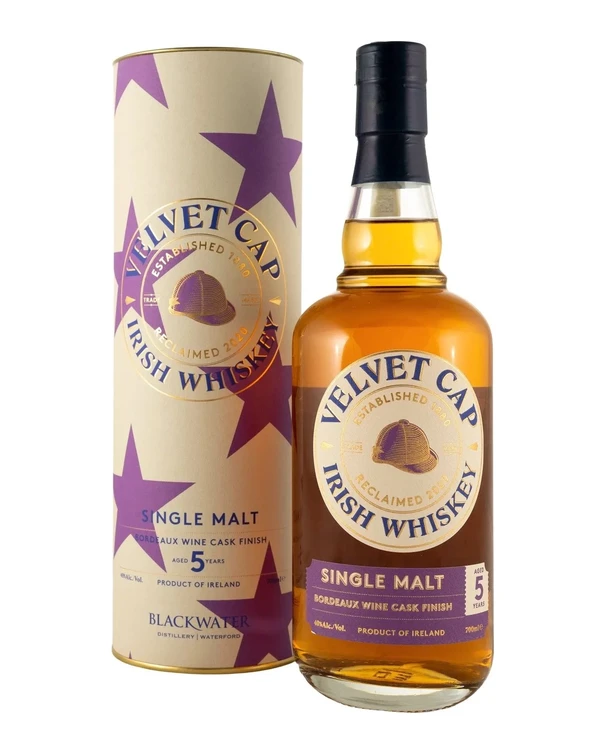 Blackwater Distillery 5 YO Velvet Cap Irish Single Malt Whiskey Bordeaux Wine Cask Finish