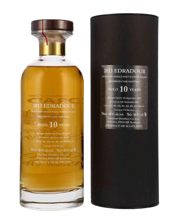Edradour 10 YO Natural Cask Strength (D.2012, B.2022) Ibisco Decanter