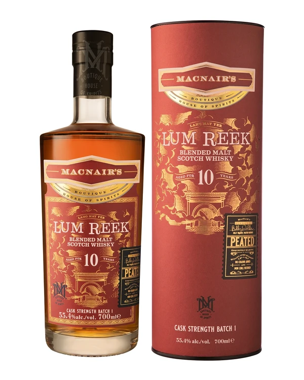 MacNair's 10 YO Lum Reek Peated Blended Malt Batch 1 55