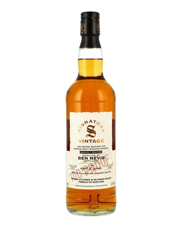 Ben Nevis 7 YO Signatory Ben Nevis 2019 Heavily Peated 100proof #78
